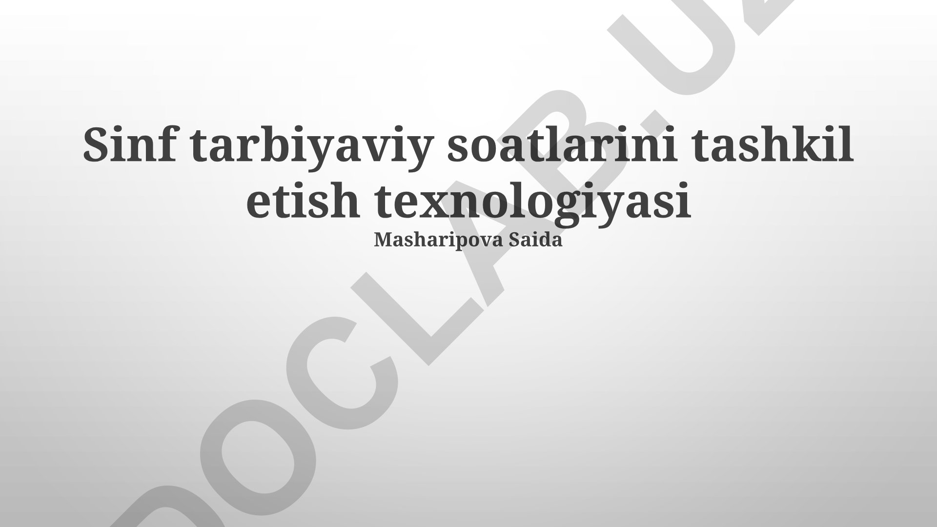 Axloqiy tarbiya darslarini tashkil etish texnologiyalari