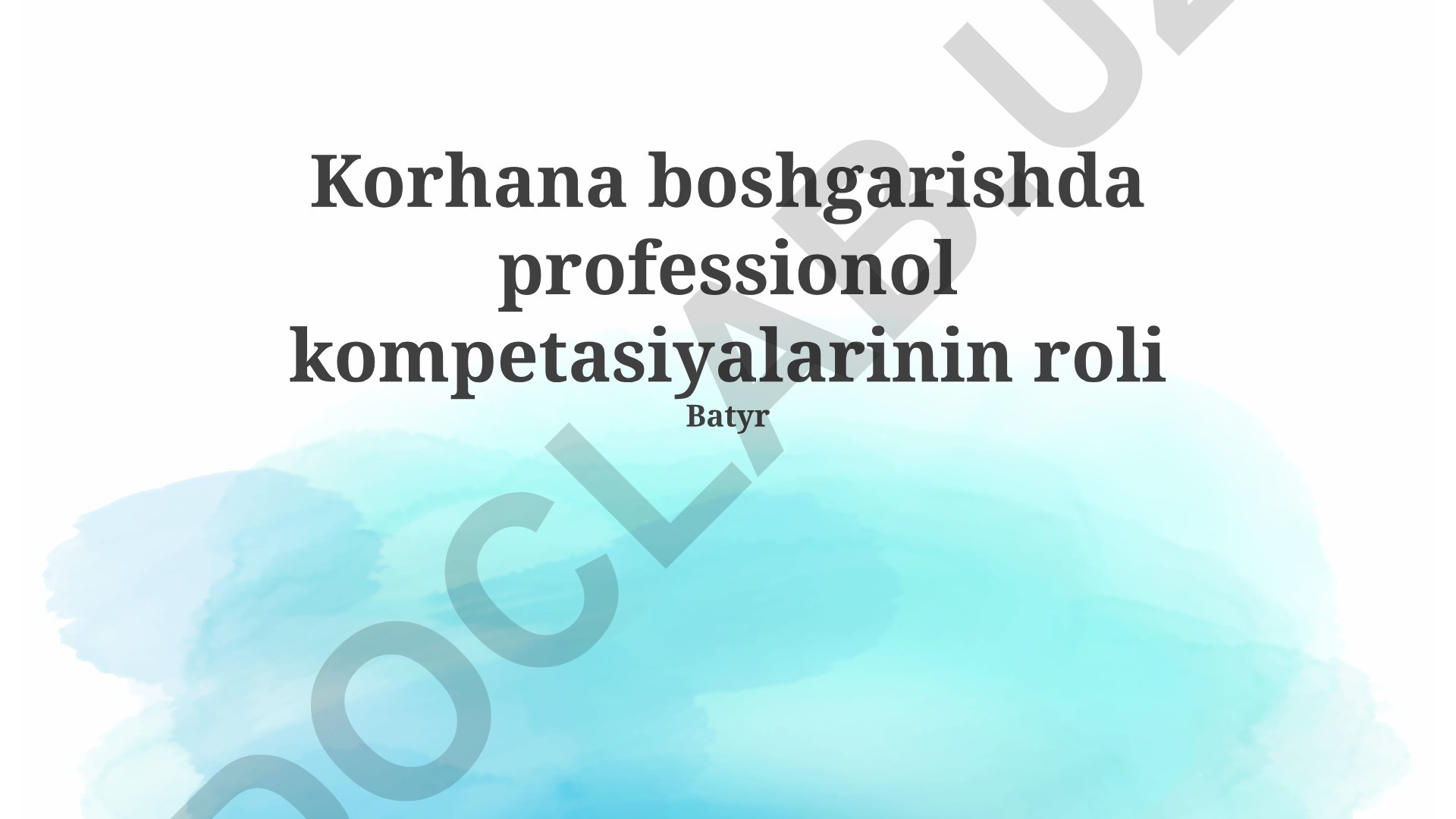 Loyiha boshqaruvida professional kompetensiyalar roli