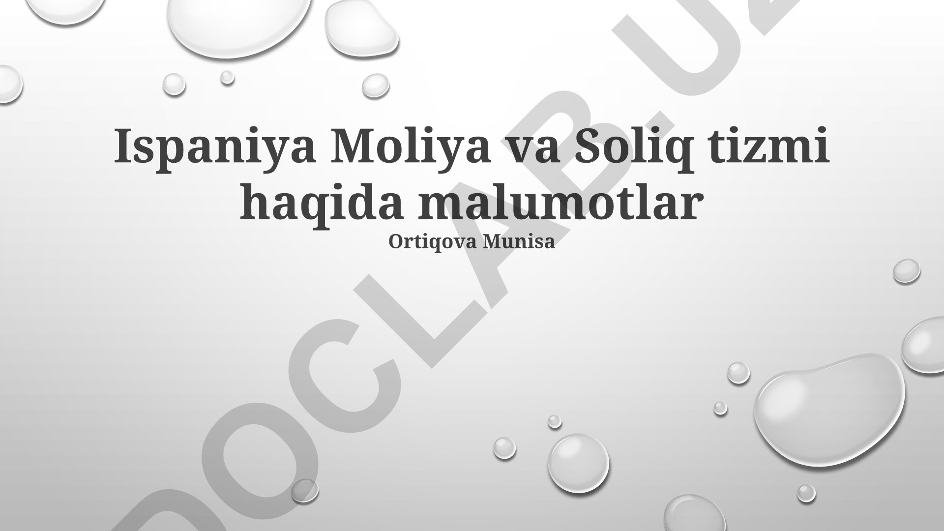 Ispaniya moliyaviy va soliq tizimi