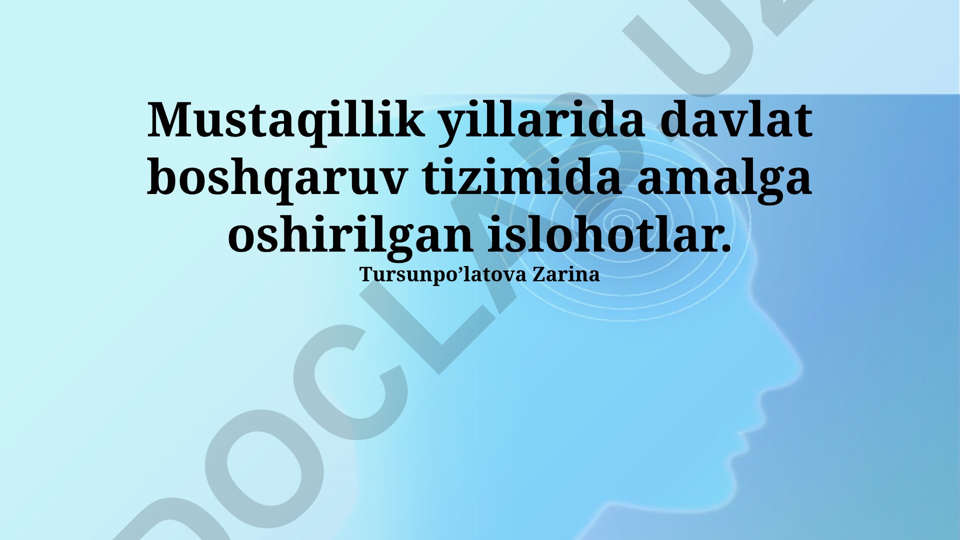 Mustaqillik yillarida davlat boshqaruv tizimida amalga oshirilgan islohotlar