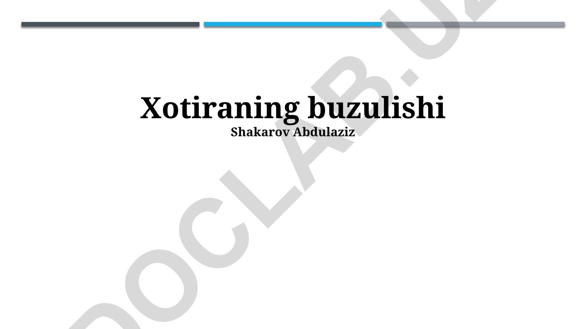 Xotiraning buzilishi va shaxsiy huquqlar himoyasi