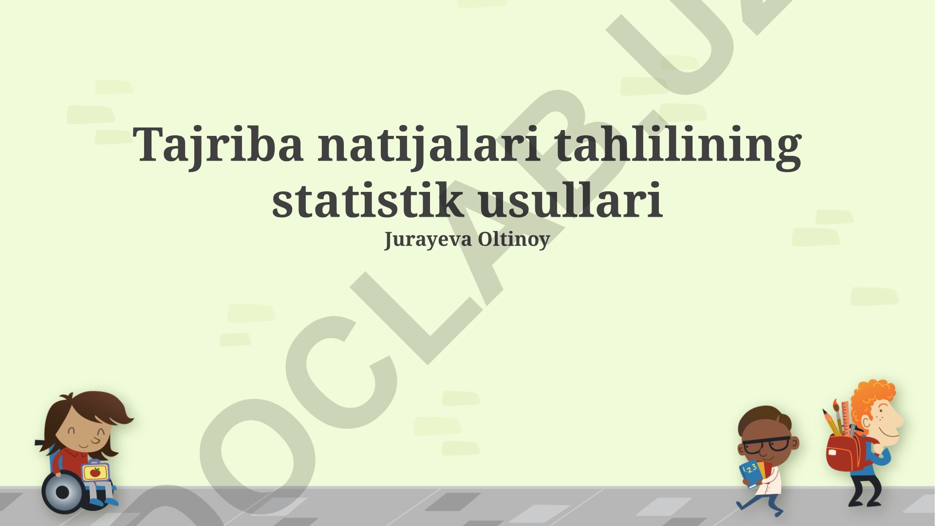 Tajriba natijalarini tahlil qilishning statistik usullari