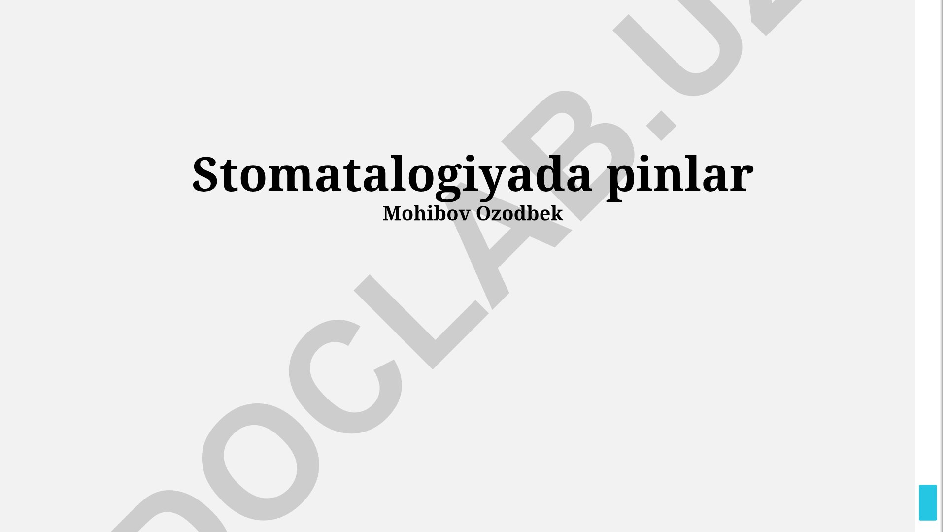 Stomatalogiyada tish pinlari: jarayon, turlari va qo'llanilishi