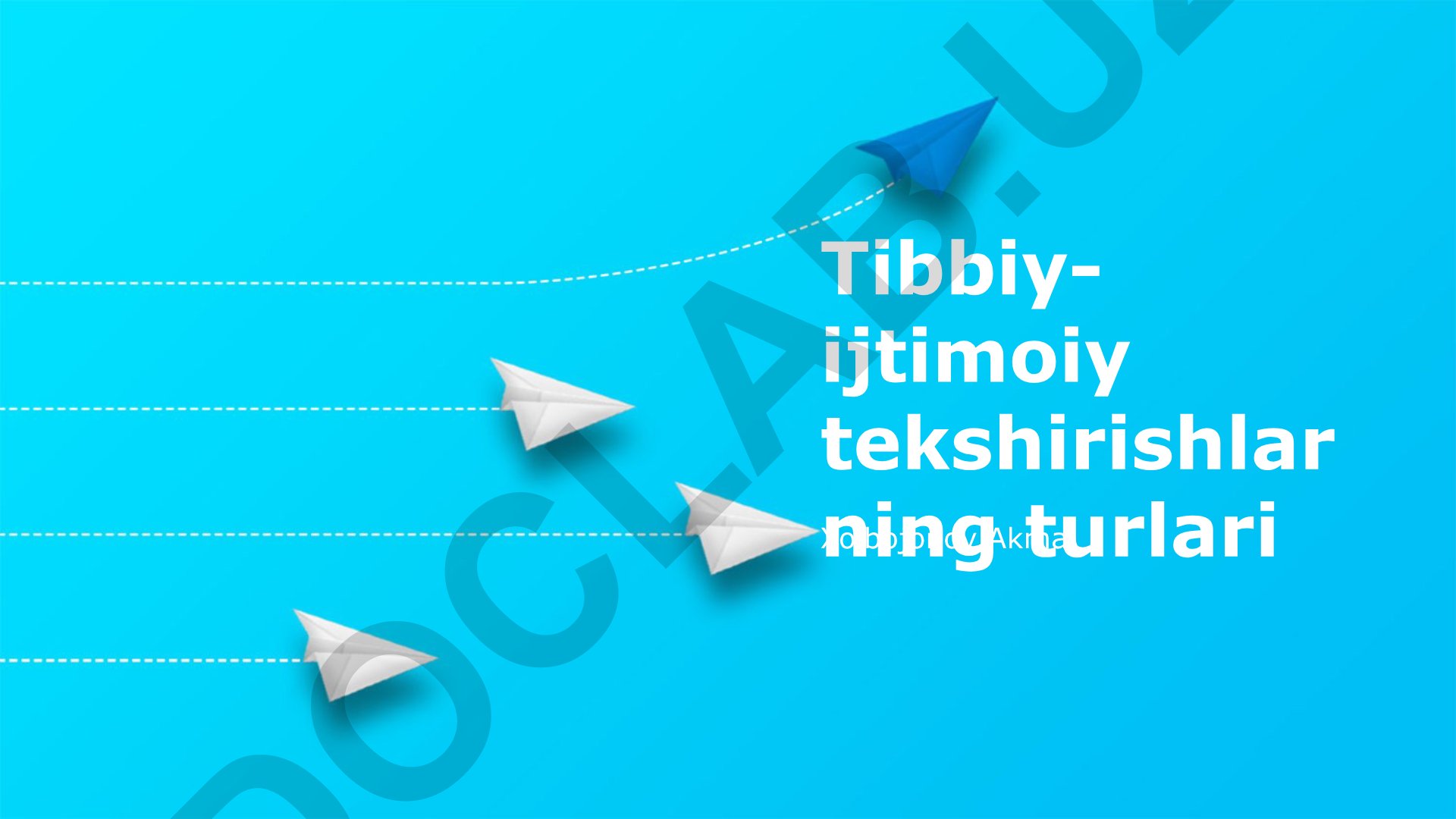 Tibbiy-ijtimoiy tekshirishlarning turlari va ularning o'zaro aloqasi