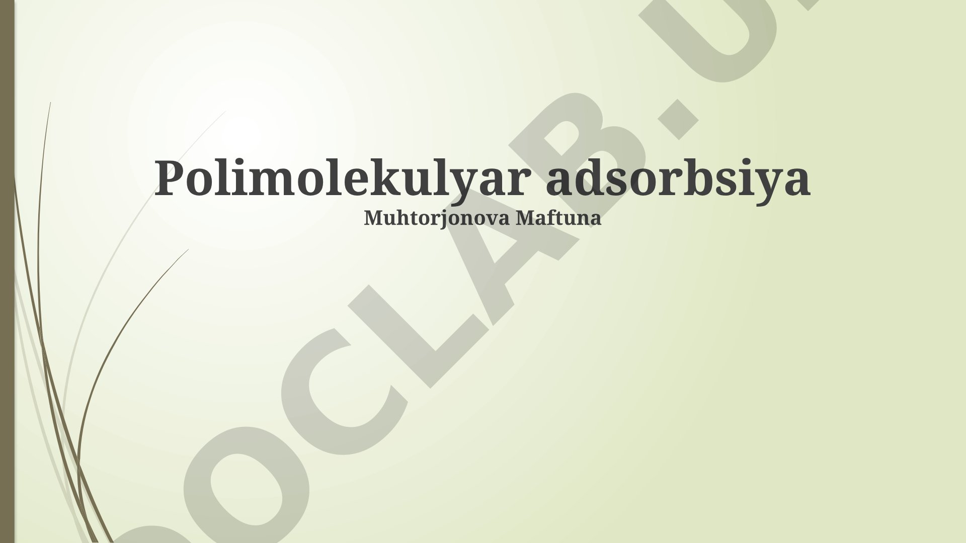 Polimolekulyar adsorbsiya: Asoslar, nazariyalar va mexanizmlar
