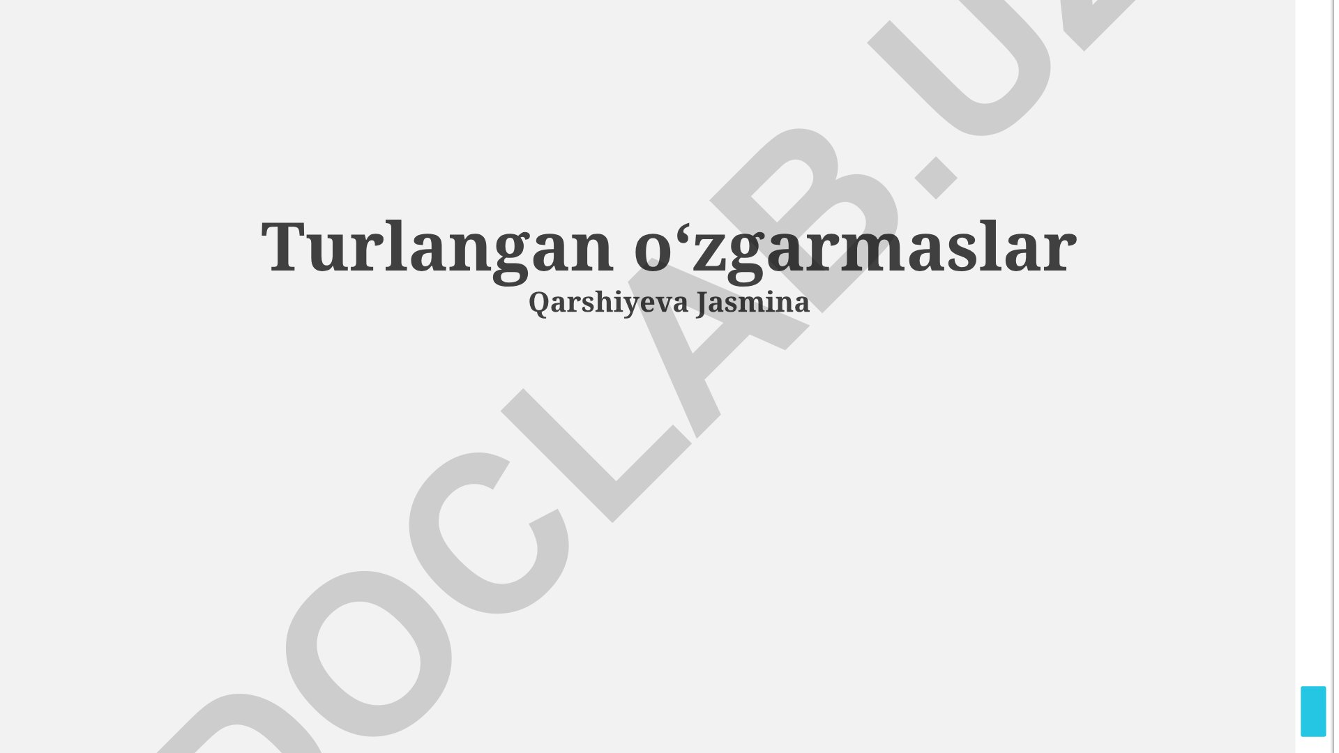 O'zgarmas o'zgaruvchilar va dasturlash tillari