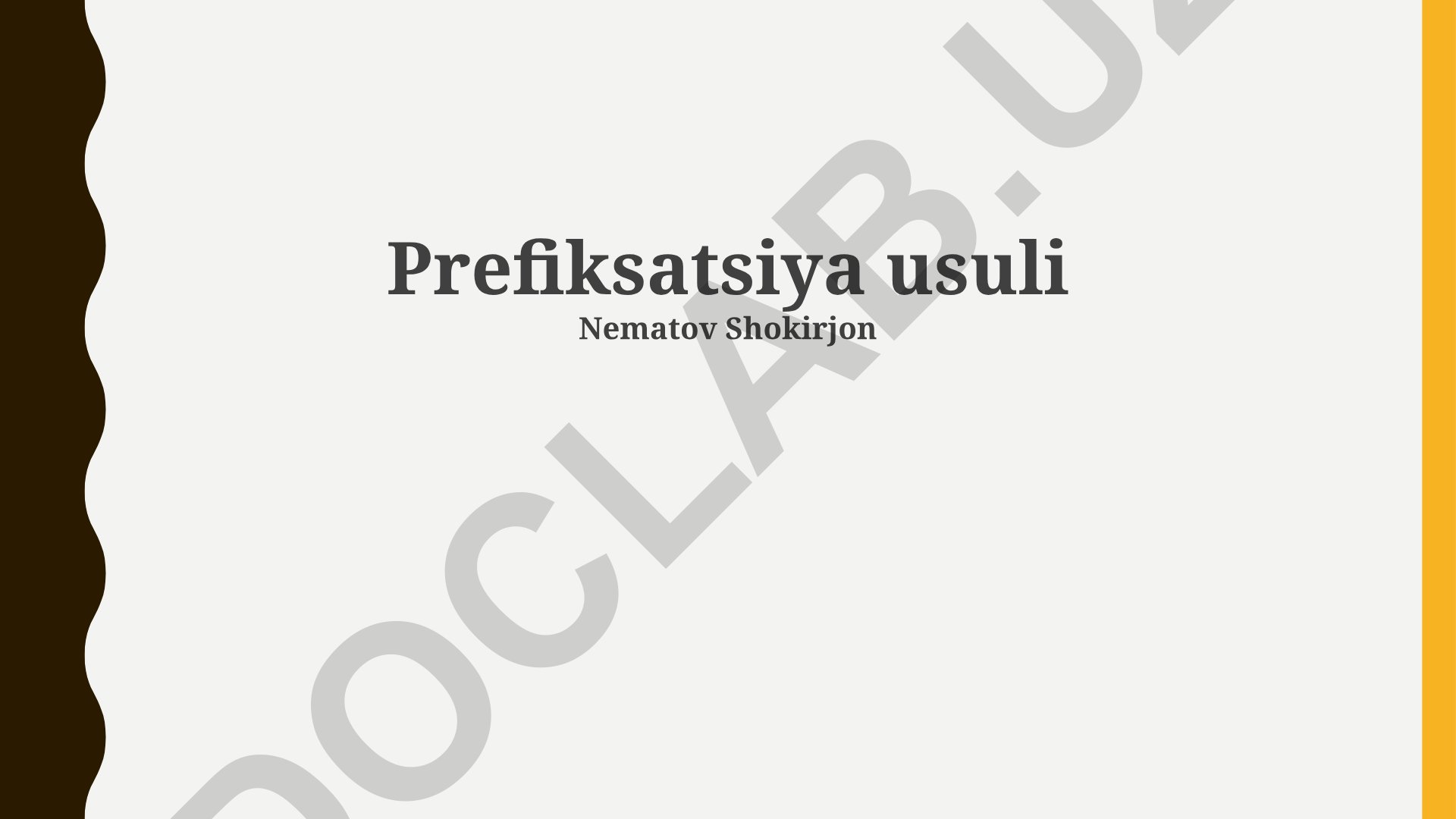 Tibbiy terminologiyada old qo'shimchalar va ularning qo'llanilishi