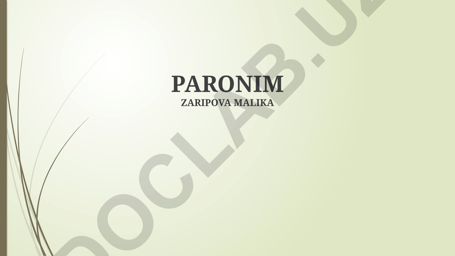 Paronimlarning amaliy qo'llanilishi, ta'rifi va turlari