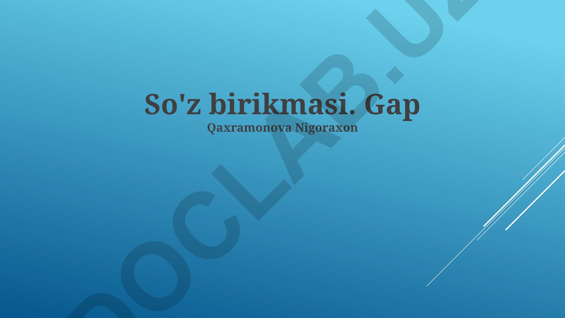 So'z birikmasi va gapning farqi