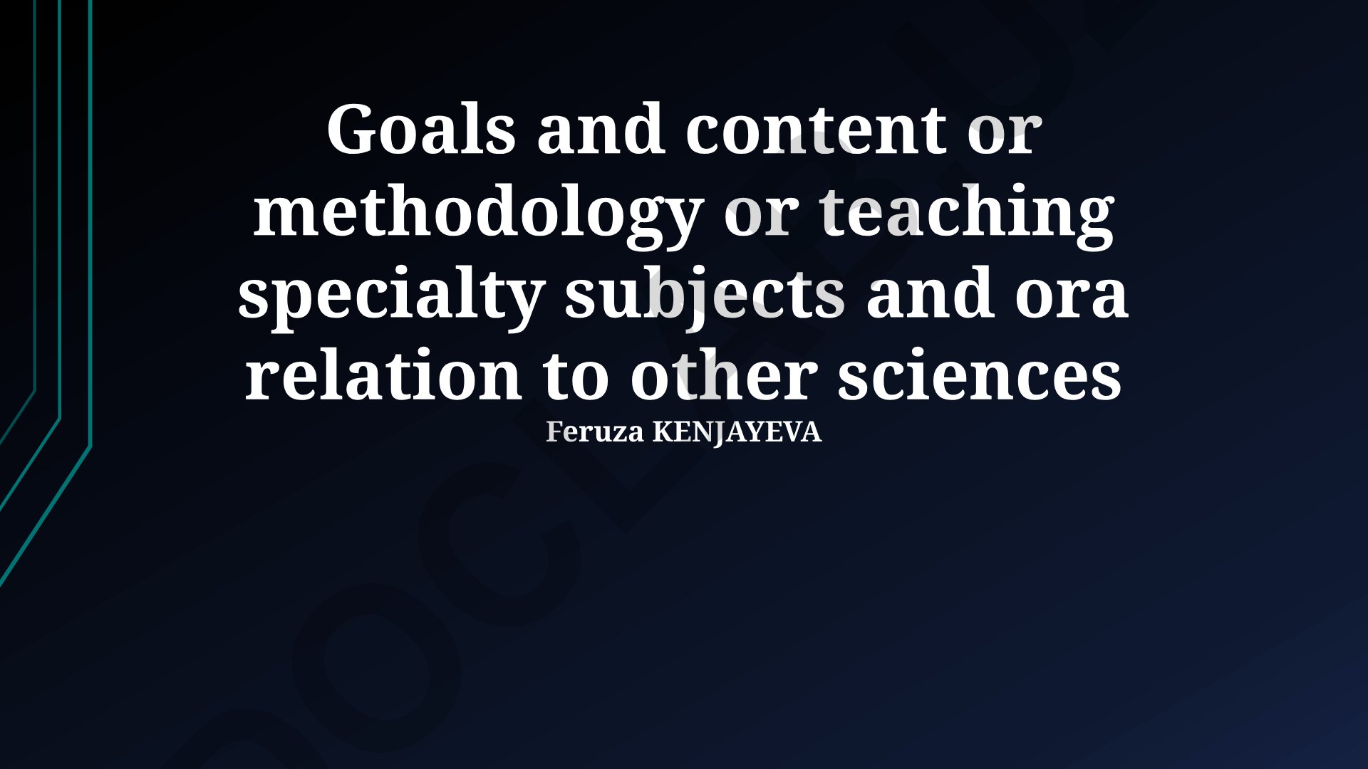Integrating Disciplines: Teaching Specialty Subjects in Context