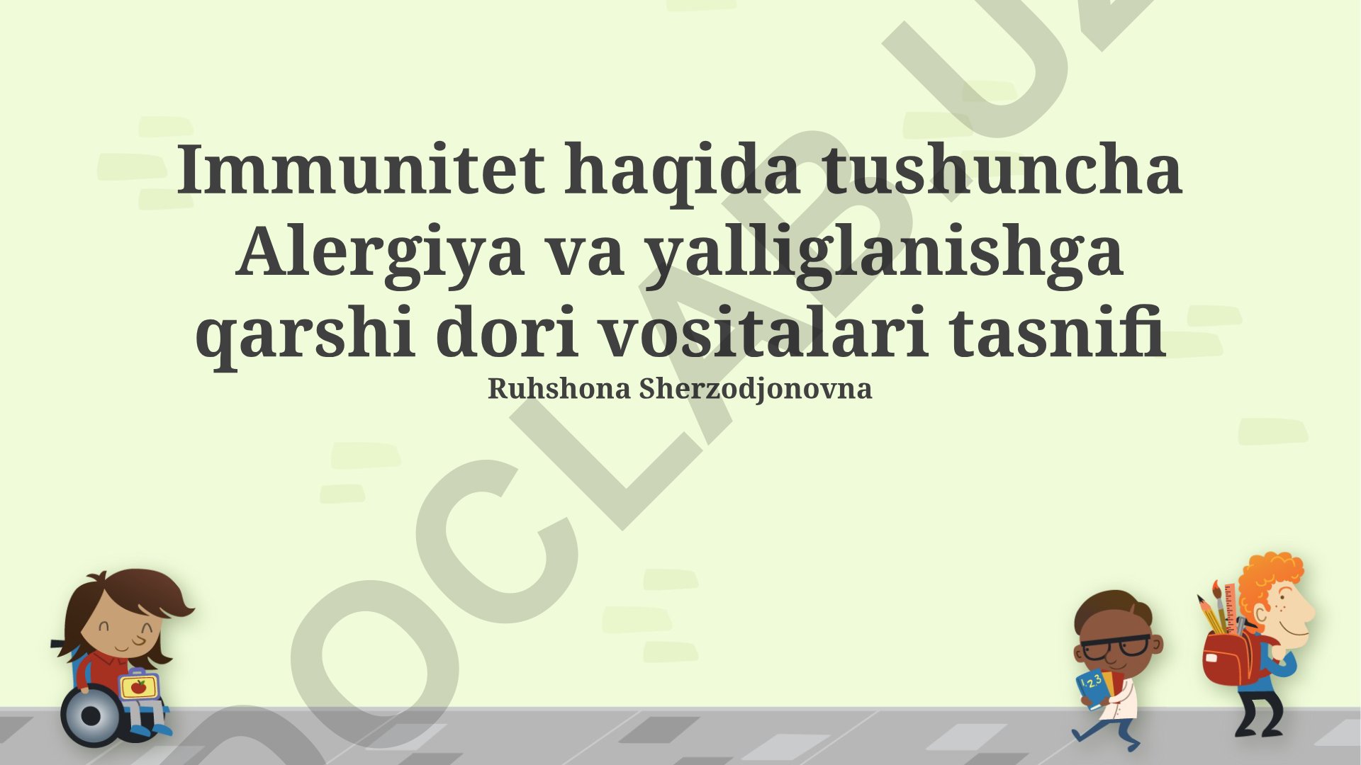 Immunitet, allergiya va yallig'lanishga qarshi dori vositalari