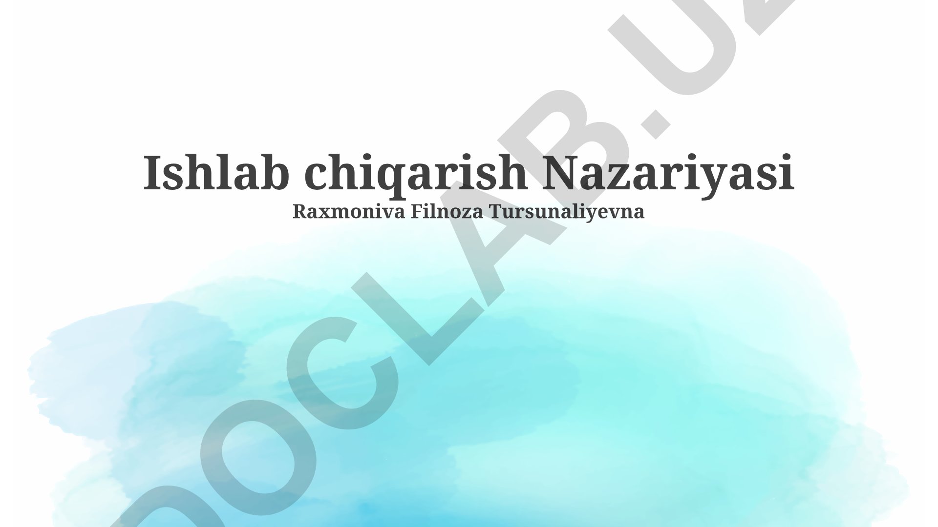 Ishlab chiqarish nazariyasi: omillar, funksiyalar va miqyos iqtisodiyoti