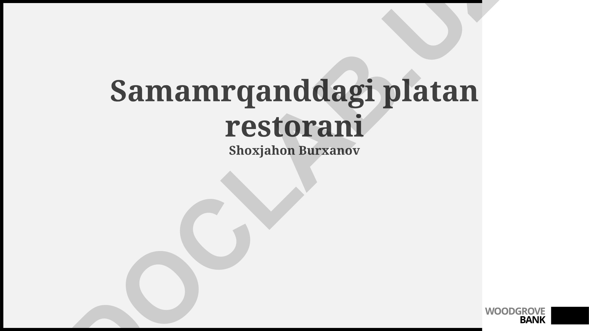 Samarqanddagi Chinor Restorani: Tarix, Taomlar va Atmosfera
