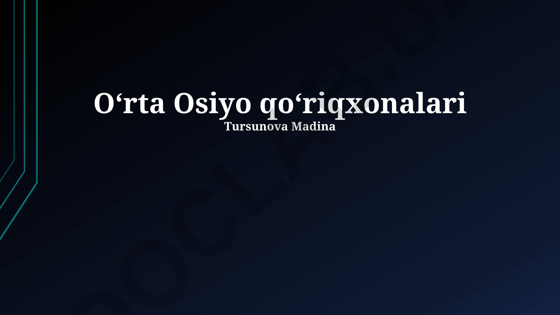 Markaziy Osiyo Tabiat Qo'riqxonalarining Muammolari va Rivojlanish Strategiyasi