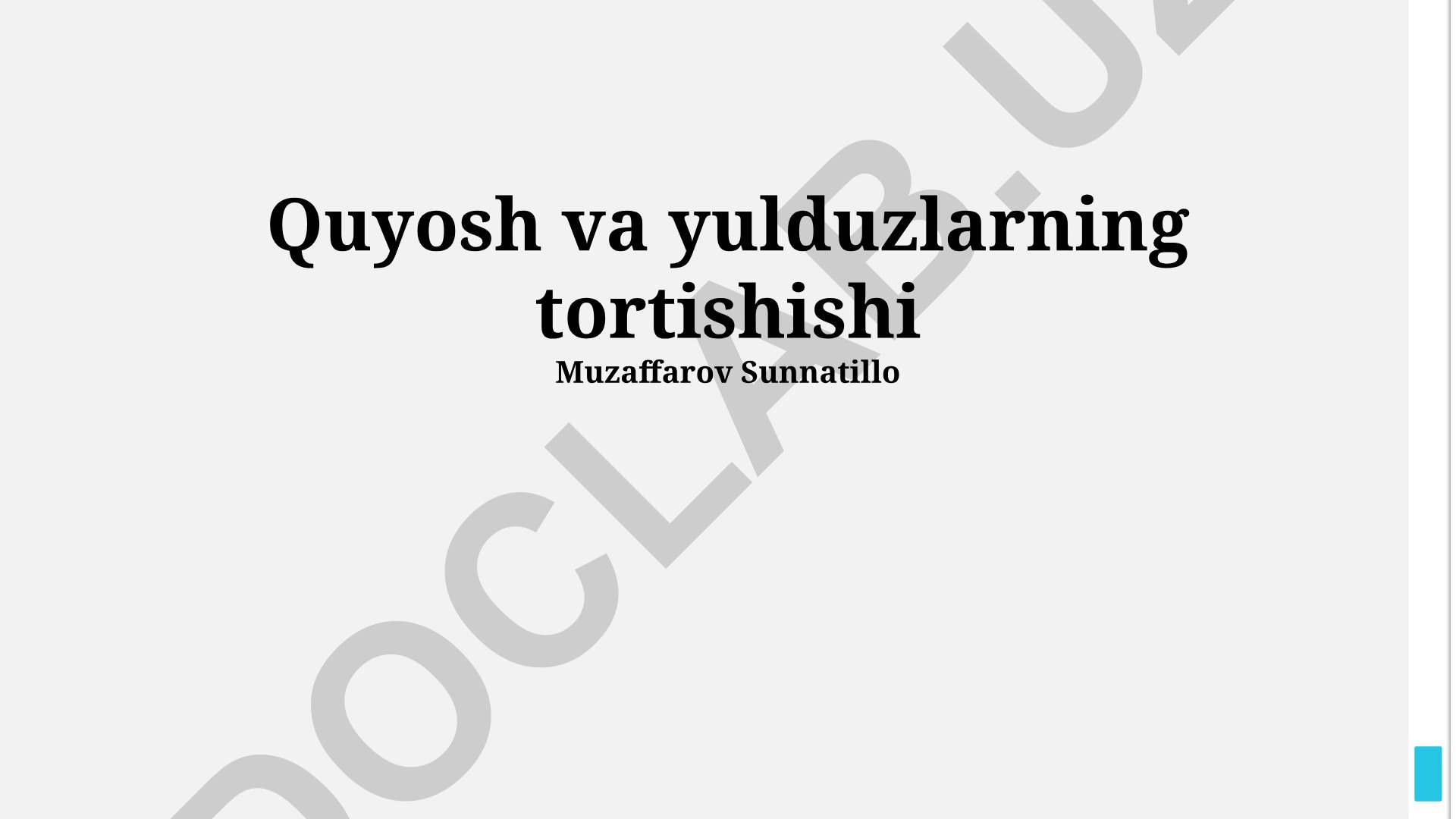 Quyosh va yulduzlarning tortish kuchi