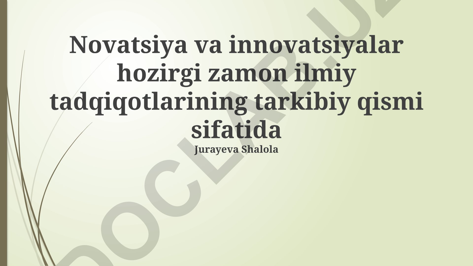 Innovatsiya va ilmiy tadqiqotlar: Sun'iy intellekt, mashinaviy o'rganish va biotexnologiyalar