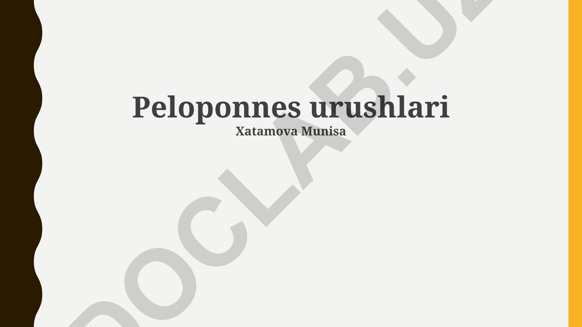 Peloponnes urushlari sabablari, bosqichlari va oqibatlari