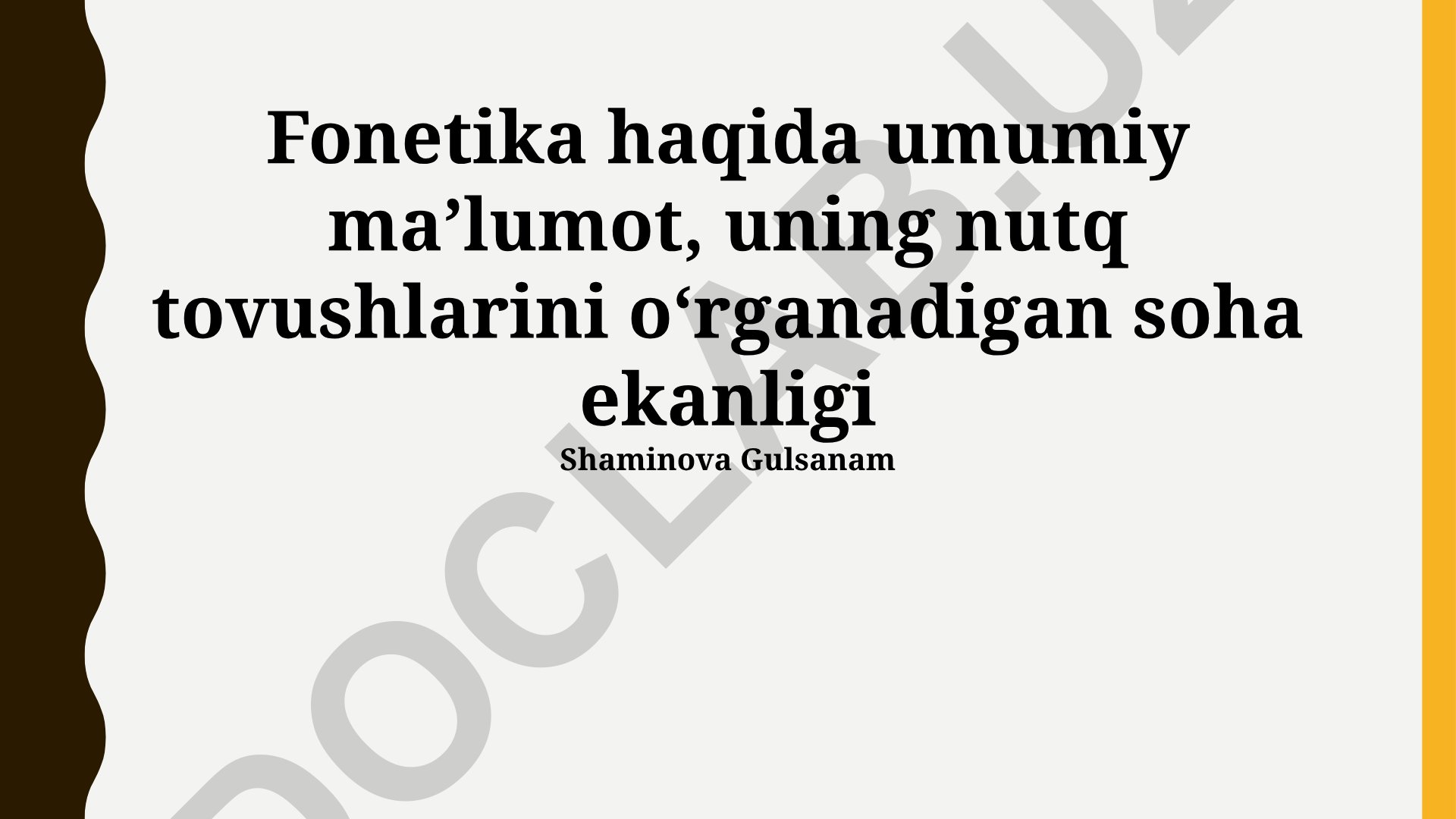 Fonetika: Nutq tovushlarini o'rganish va amaliy ahamiyati