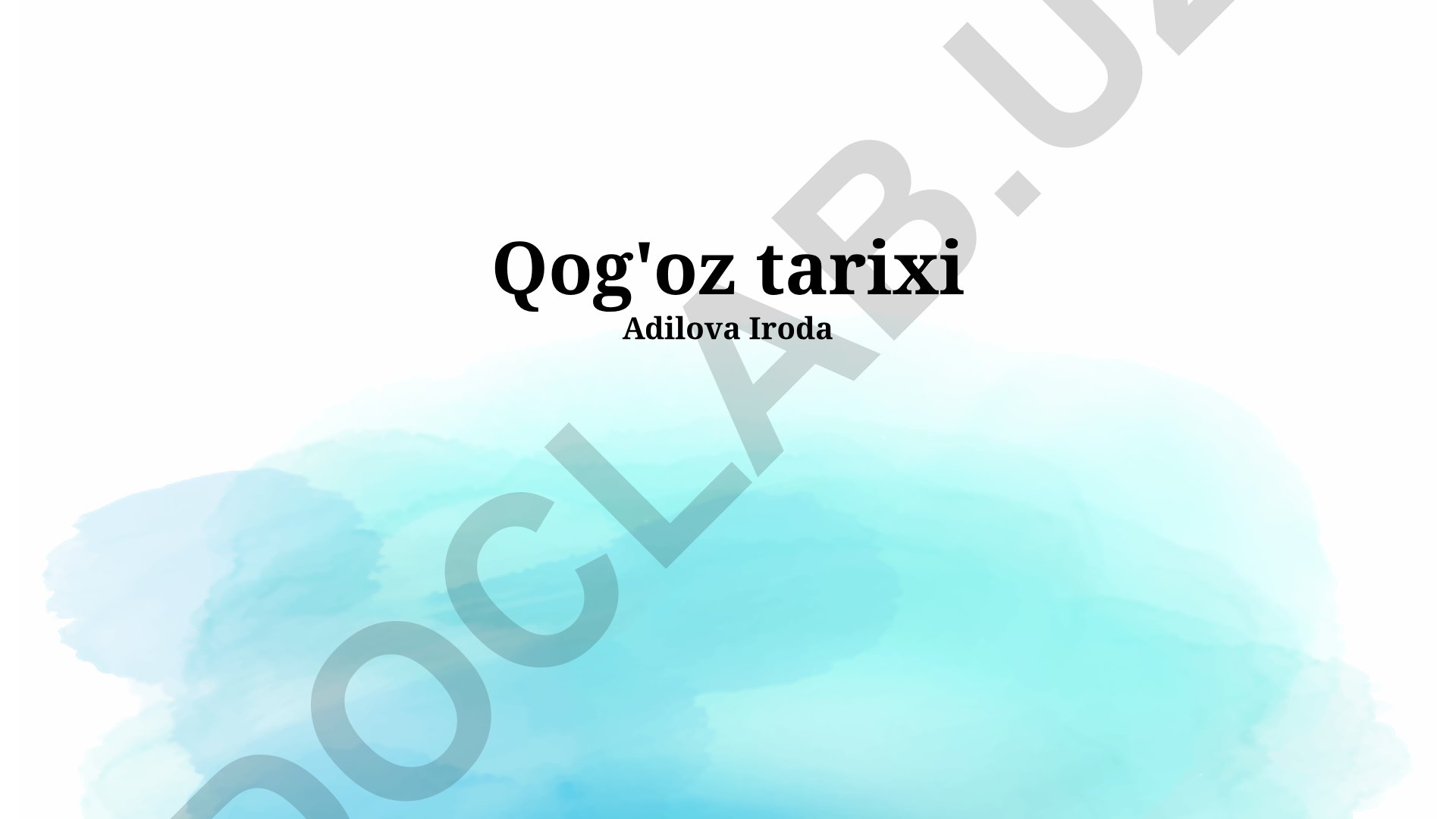 Qog'oz tarixi va ishlab chiqarish texnologiyalarining rivojlanishi