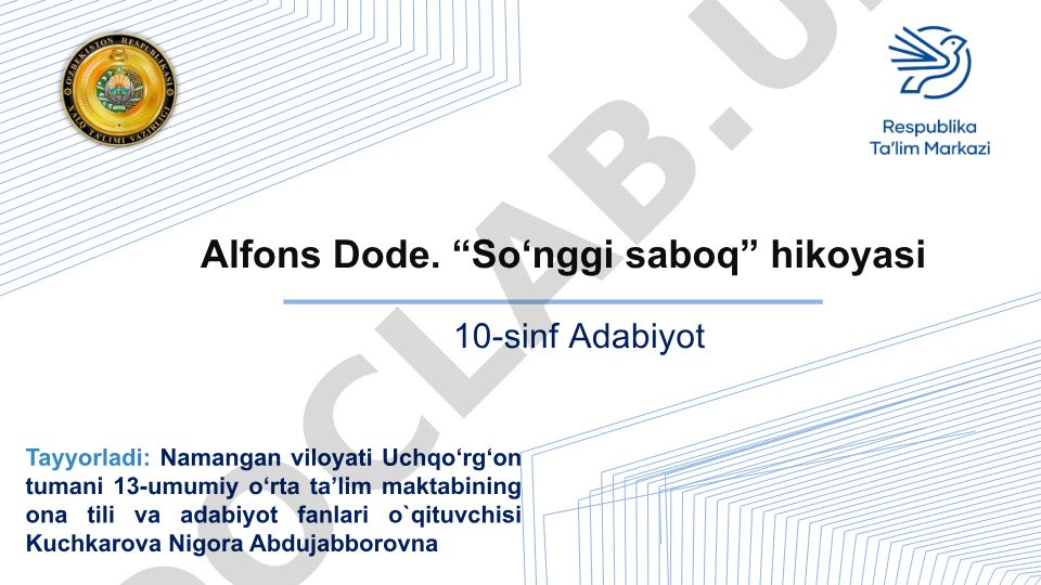 Alfons Dode hayoti va ijodi