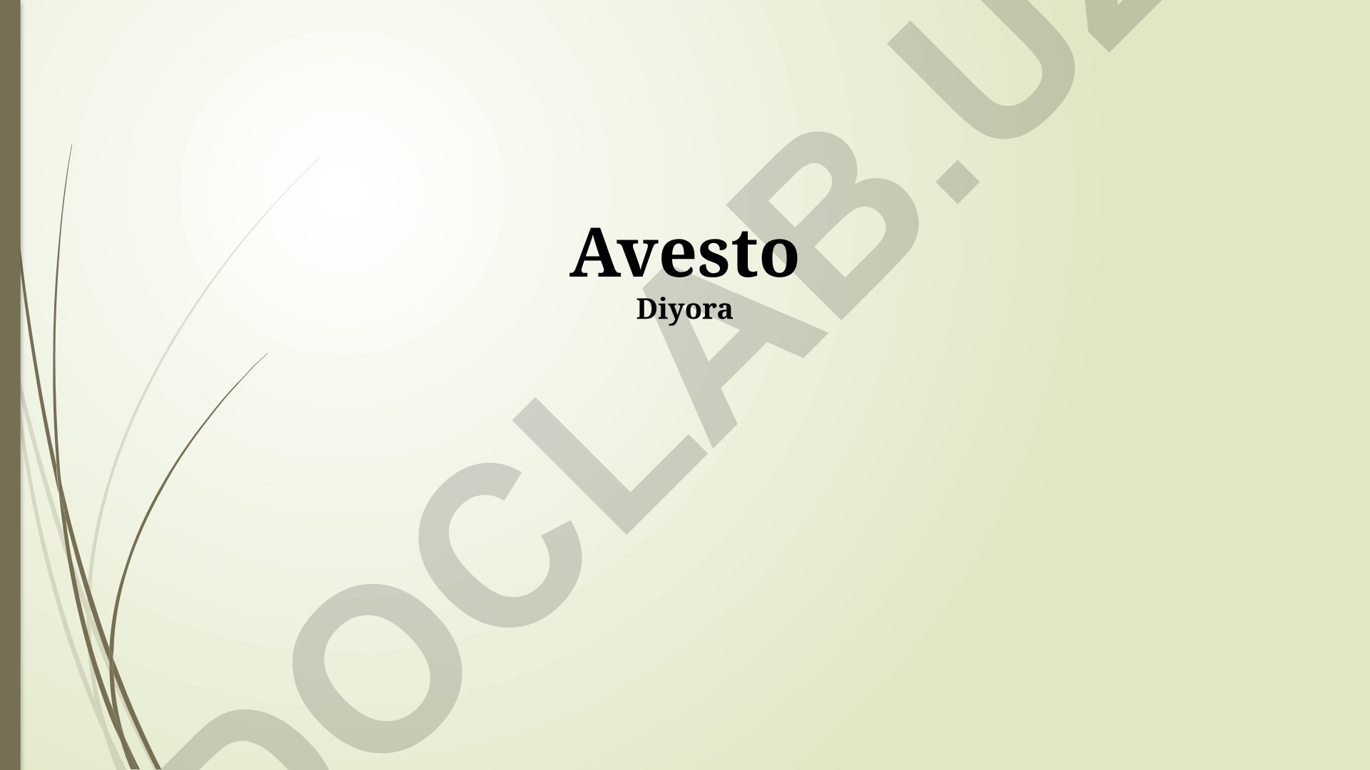 Avesto tarkibi, tuzilishi va ahamiyati