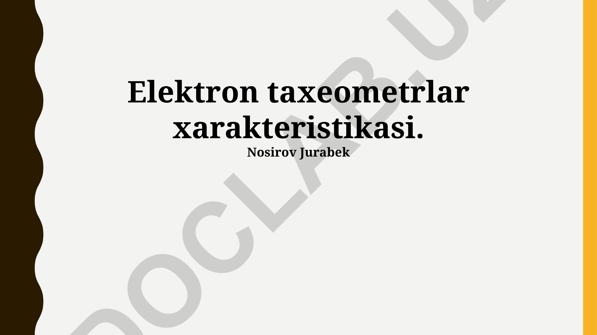 Elektron taxeometrlar xarakteristikasi