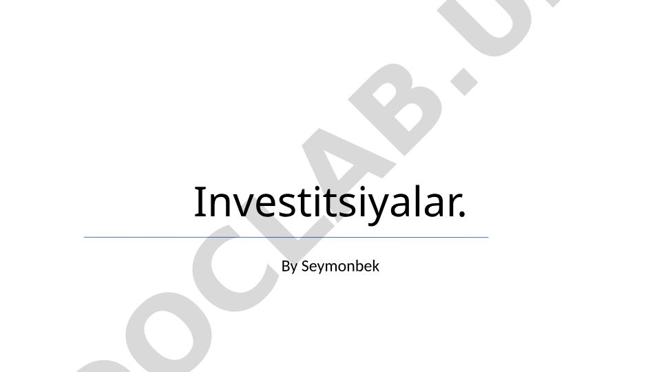 Investitsiyalar va portfel boshqarish strategiyalari