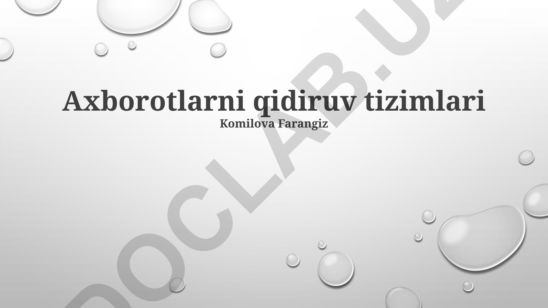 Axborot qidiruv tizimlari va ovozli qidiruv texnologiyalari