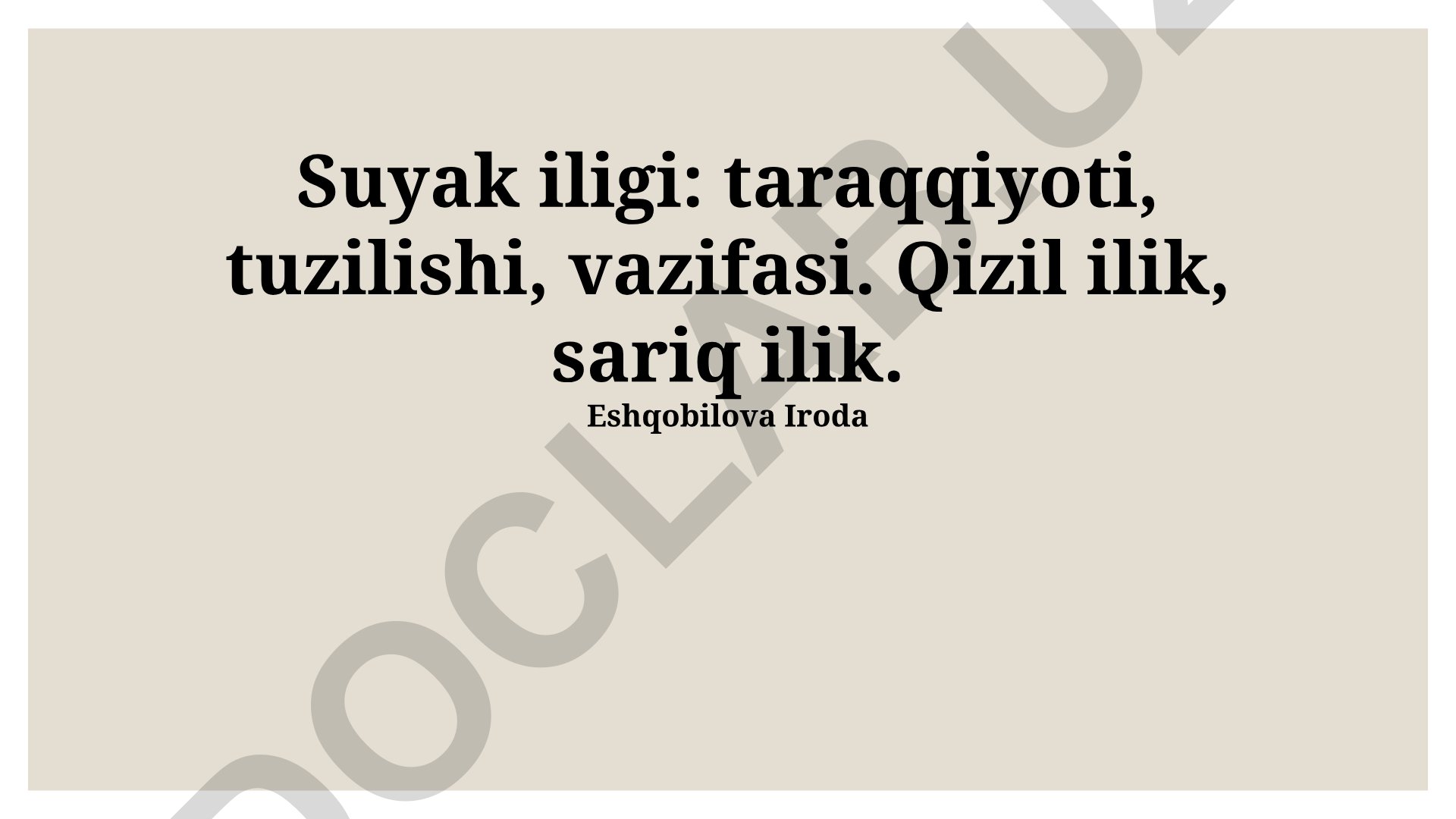 Suyak iligi: taraqqiyoti, tuzilishi, vazifasi