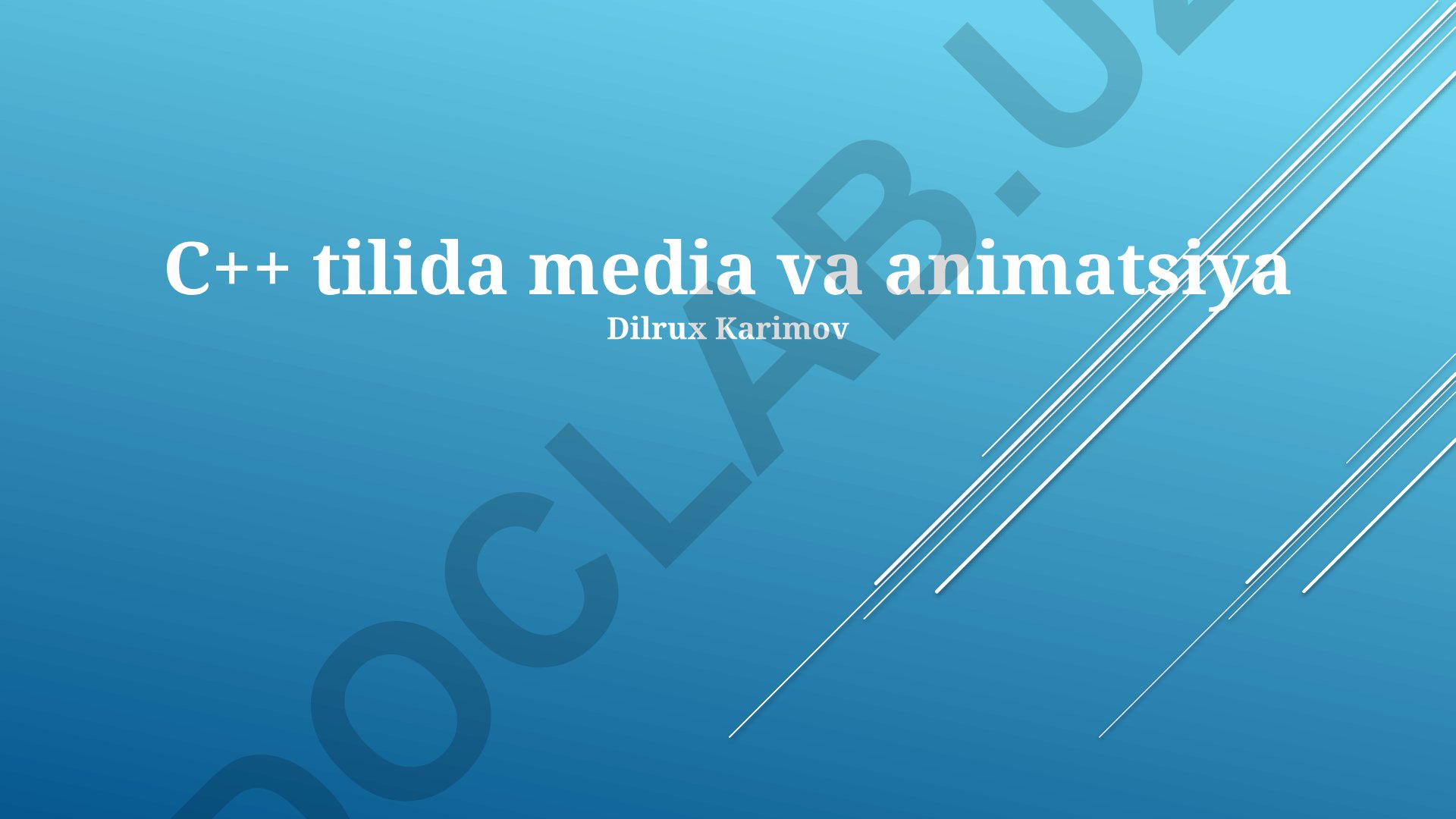 C++ tilida media va animatsiya