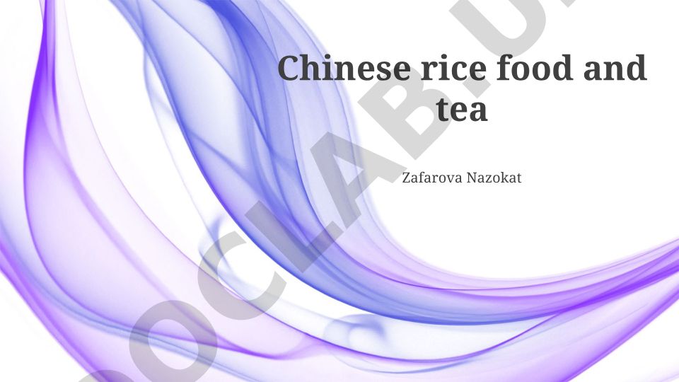 Chinese rice food and tea