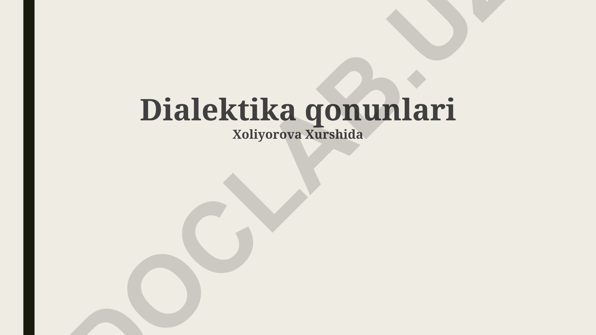 Dialektika qonunlari