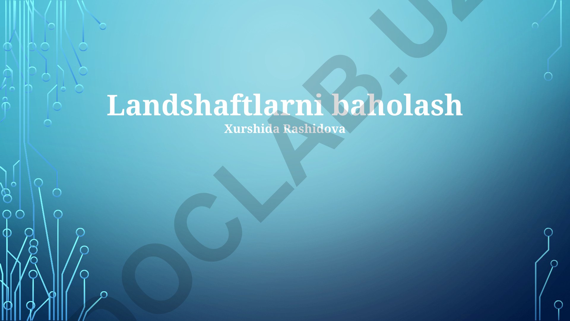 Landshaftlarni baholash