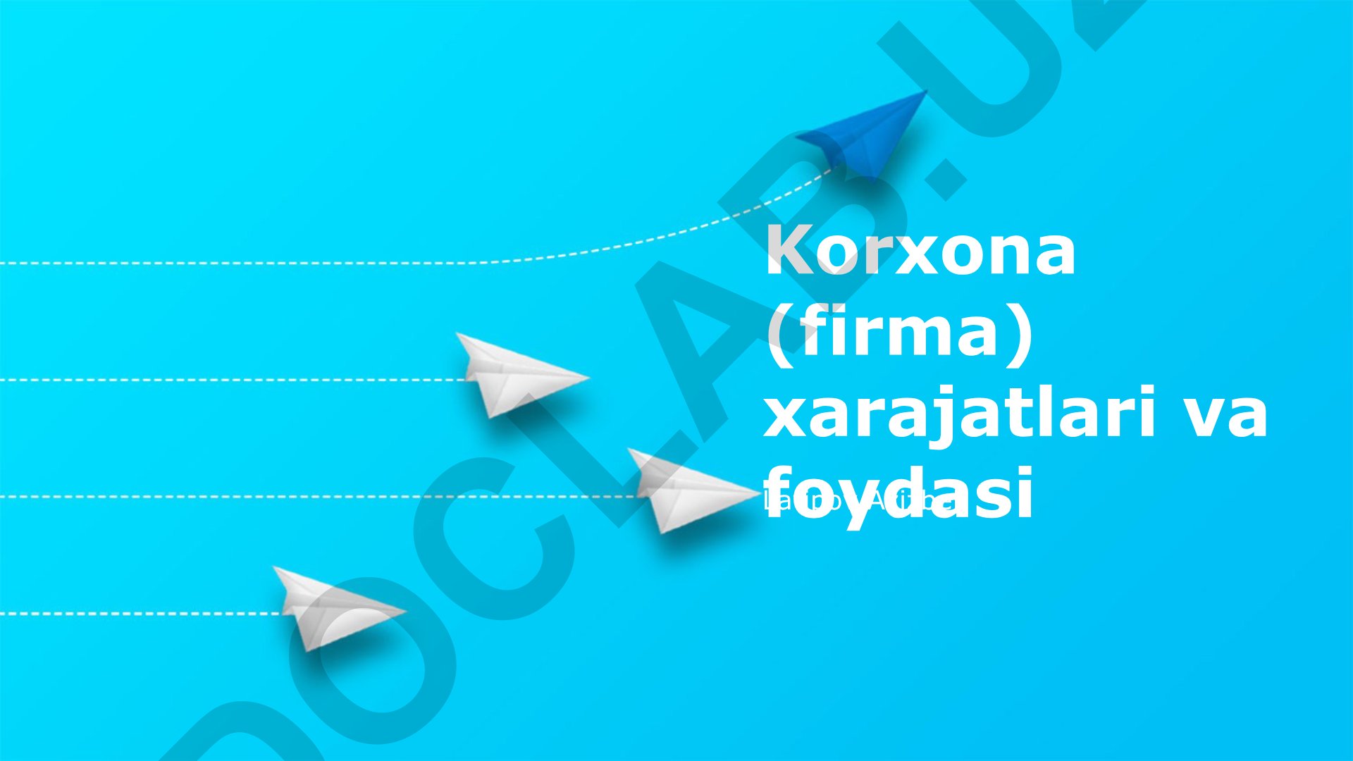 Korxona xarajatlari va foydasi