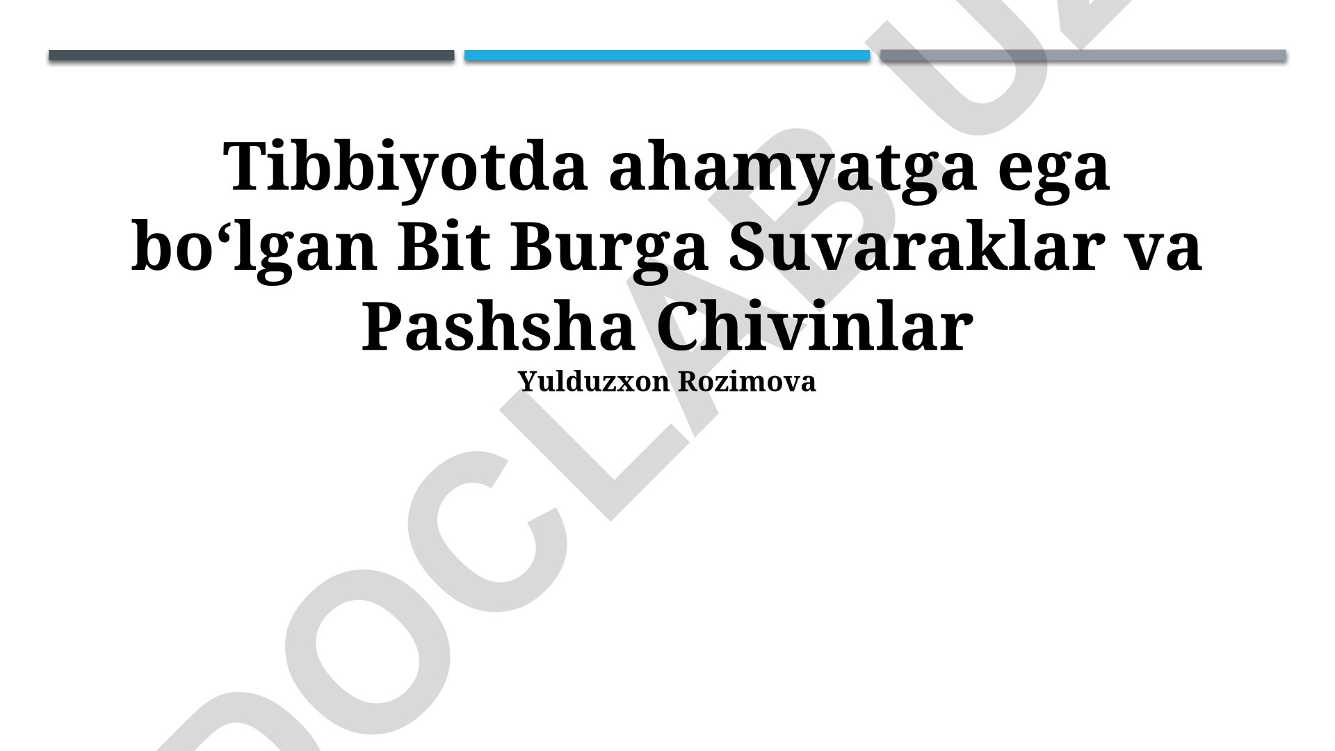 Bit, burga, chivin va tuyg'unlarning tibbiy ahamiyati