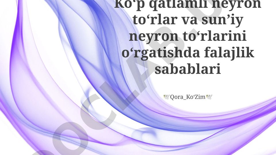 Sunʼiy neyron tarmoqlarida falajlanish sabablari va regularizatsiya