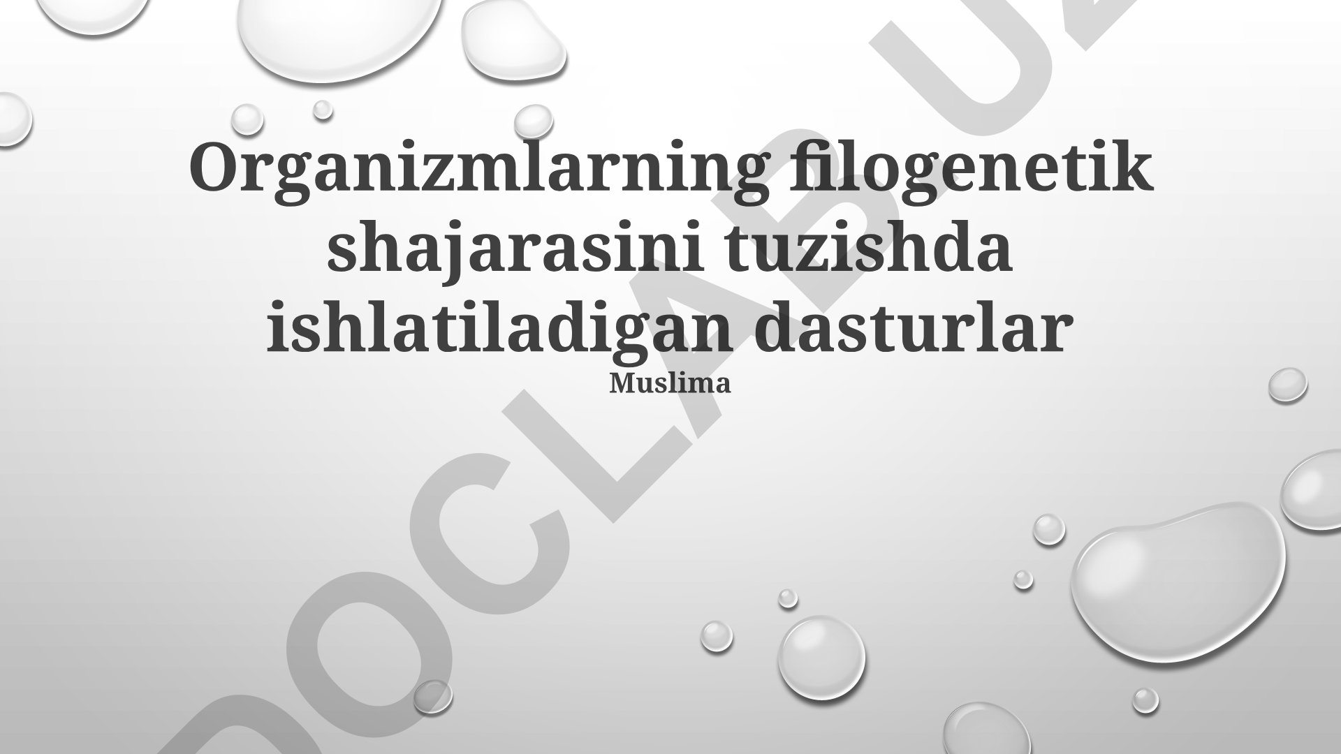 Filogenetik tahlil dasturlari va ularning xususiyatlari