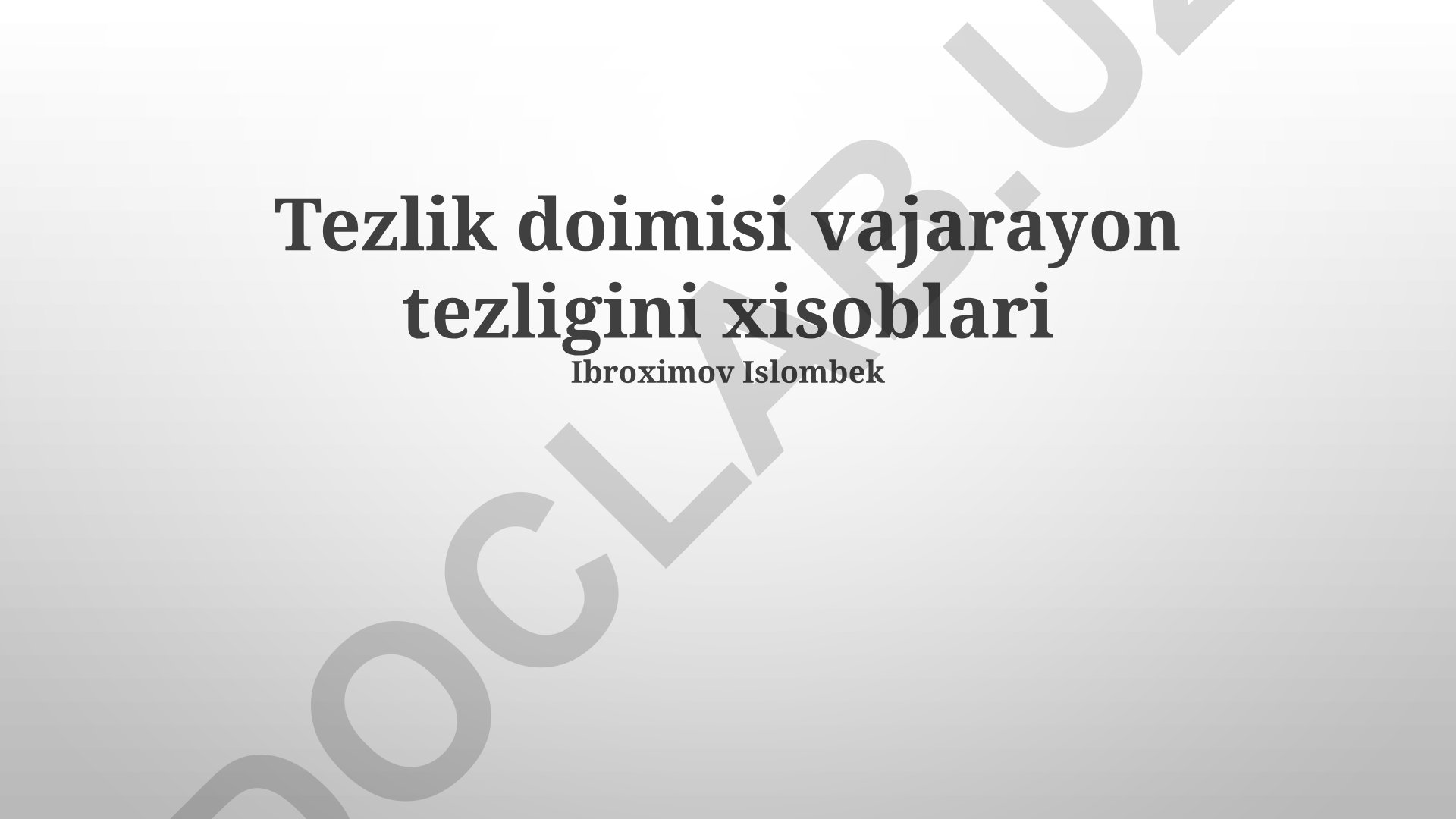 Chastota javobini hisoblash usullari va tahlili