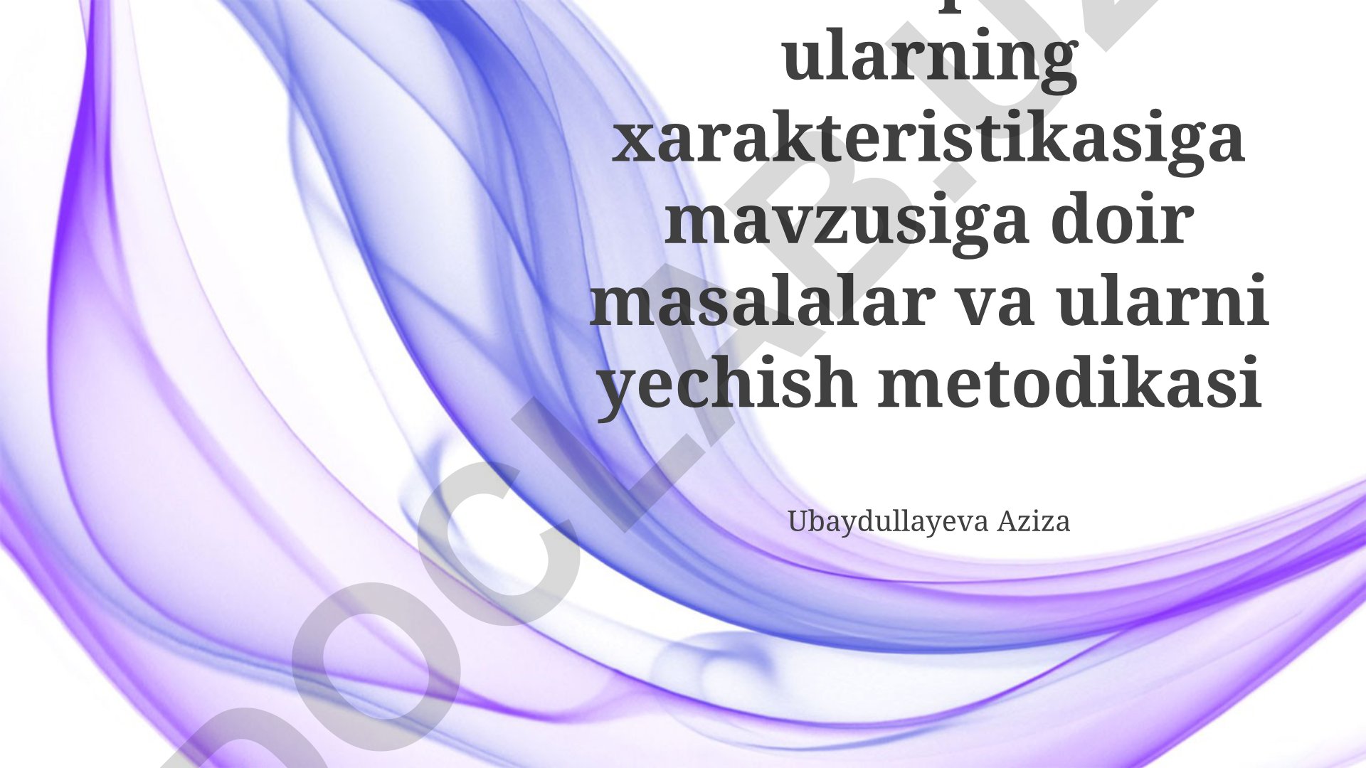 Teleskoplar va ularning xarakteristikasiga doir masalalar va yechish metodikasi