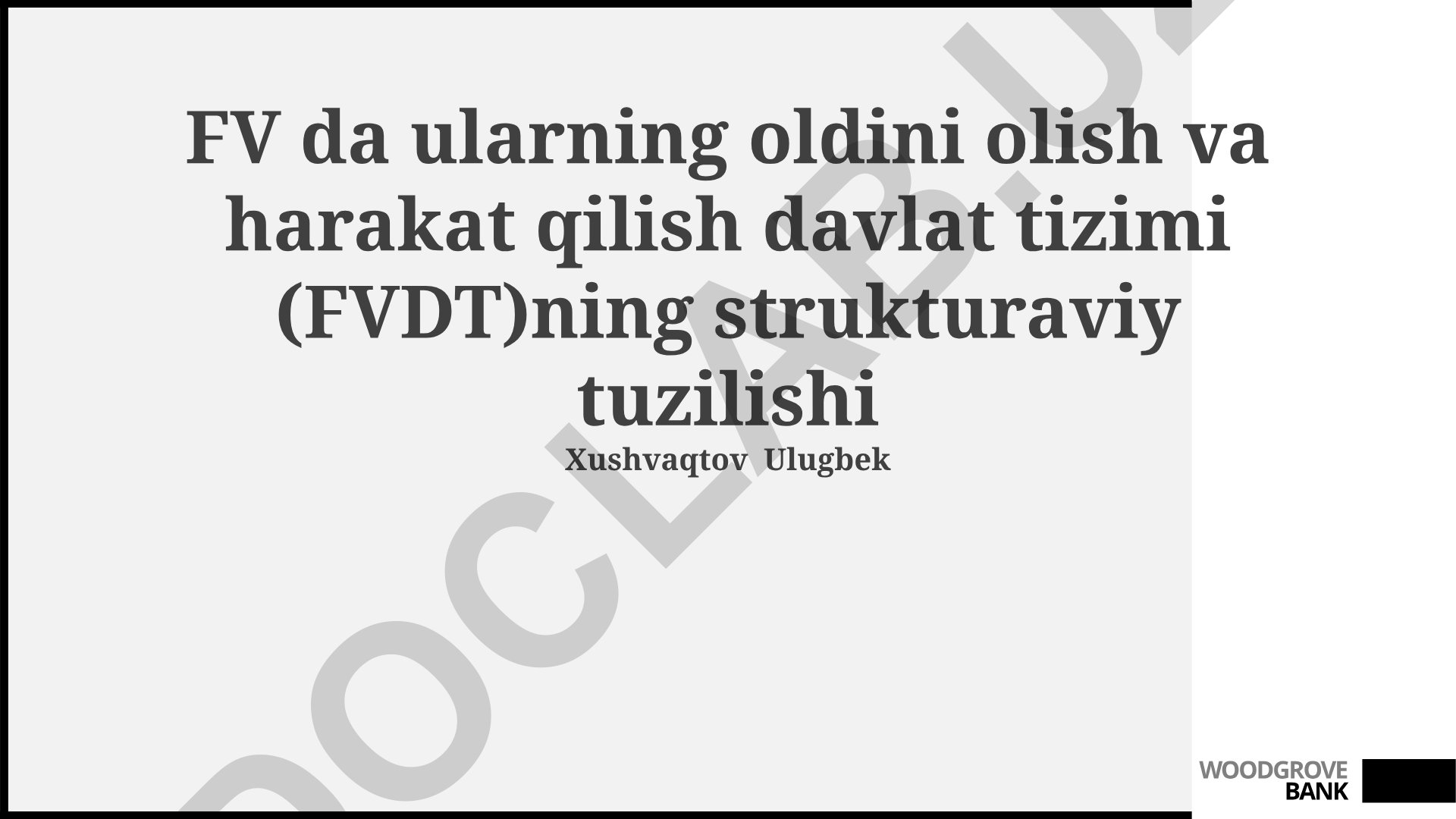 Favqulodda vaziyatlarning oldini olish va harakat qilish davlat tizimining strukturaviy tuzilishi