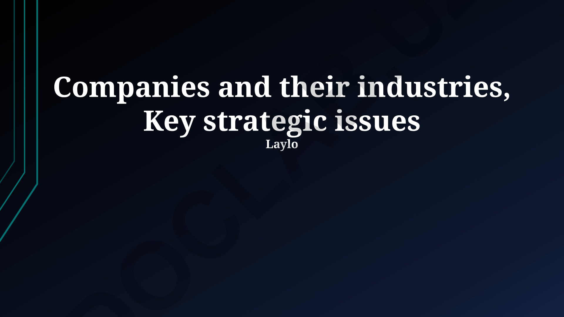 Industry Analysis and Competitive Strategy Development
