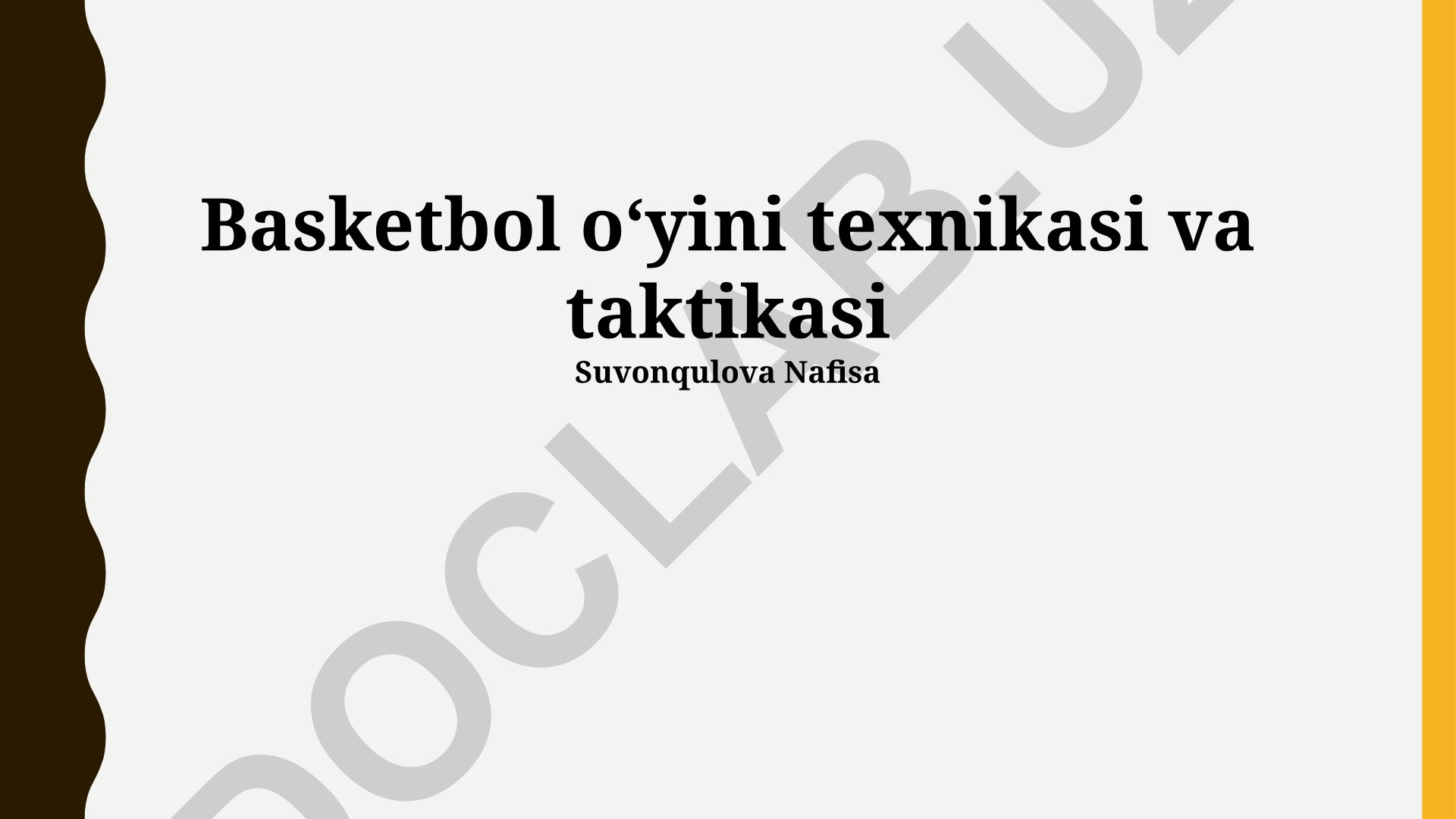 Basketbol oʻyini texnikasi va taktikasi