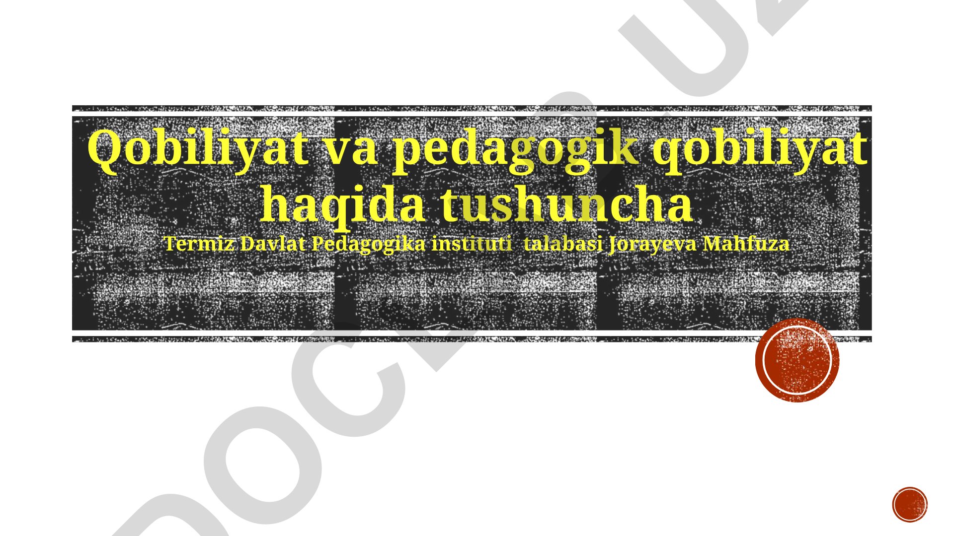 Qobiliyat va pedagogik qobiliyat tushunchasi
