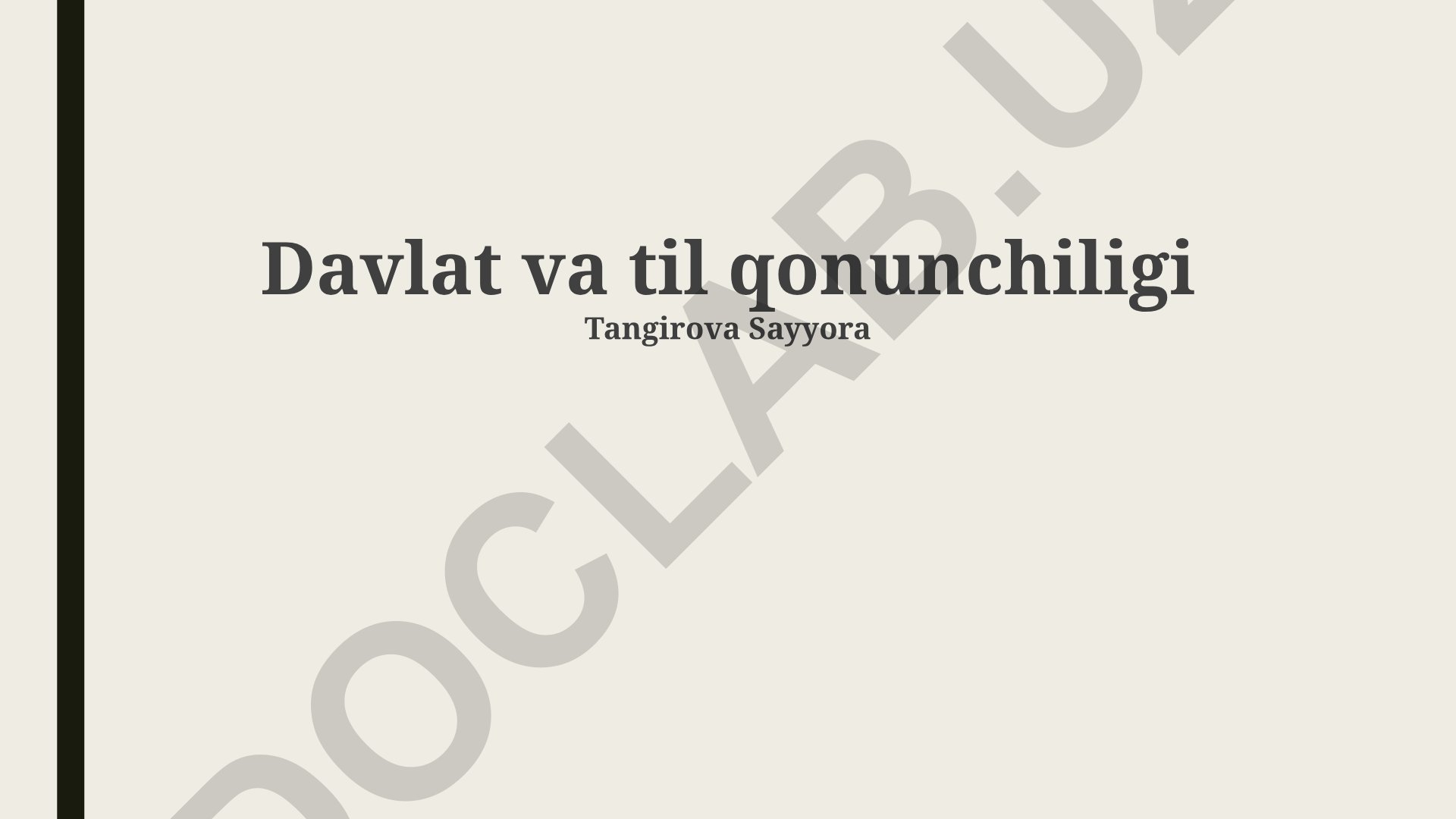Davlat va til qonunchiligi