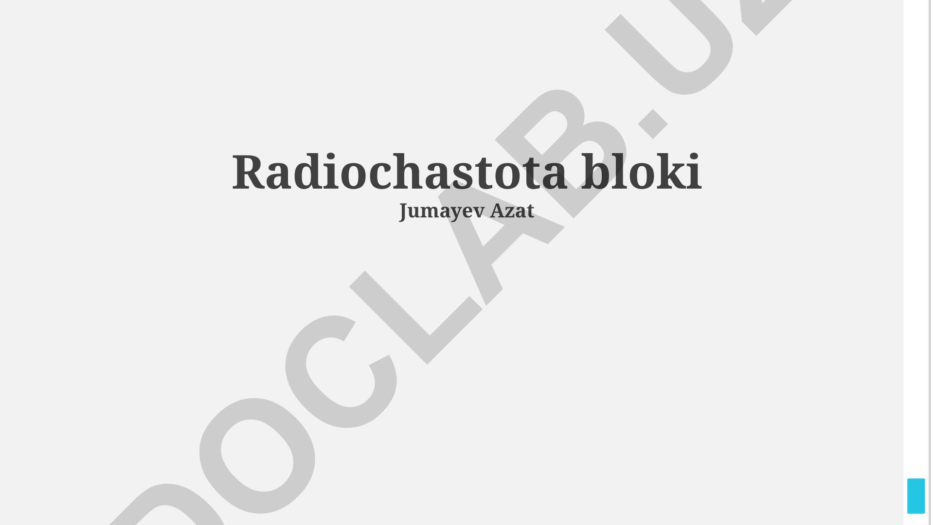 Radiochastota bloklari: loyihalash, sinov va asosiy turlari