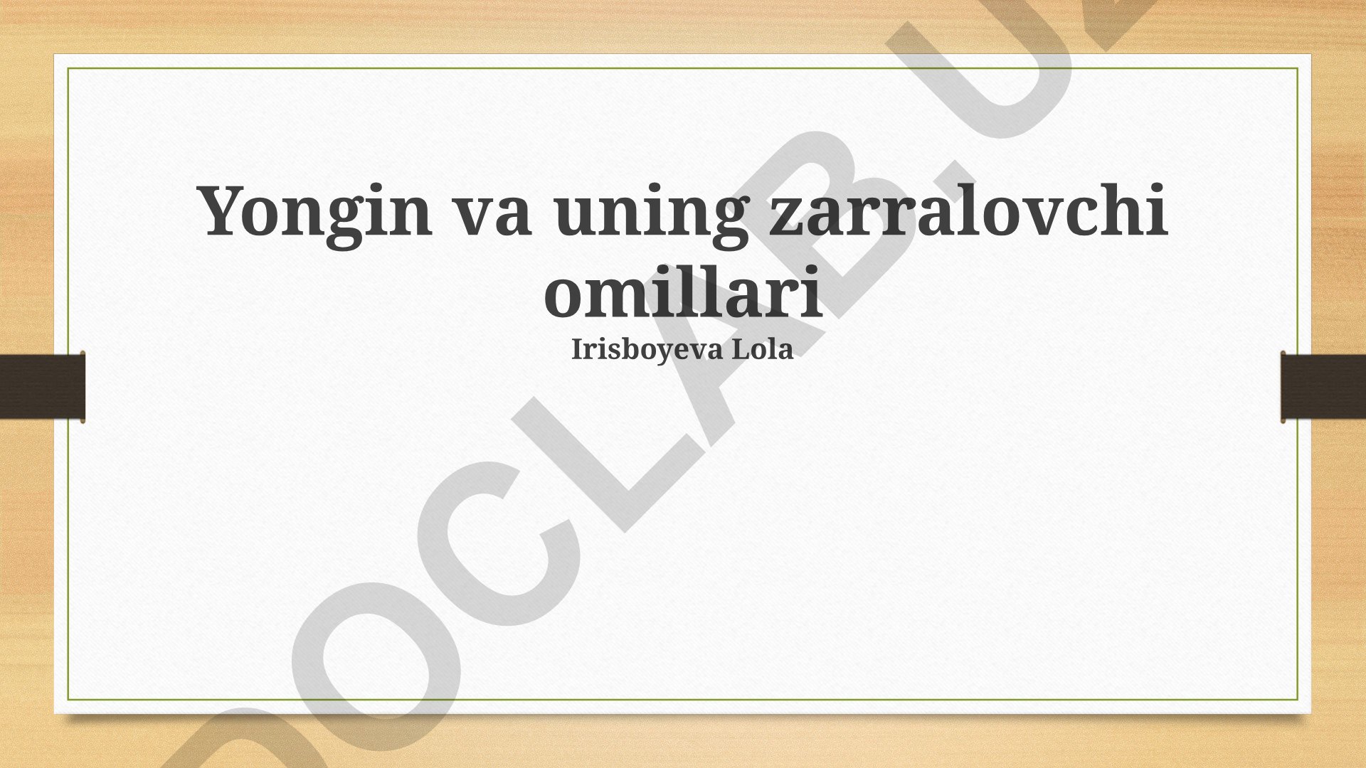 Yongin va uning zarralovchi omillari