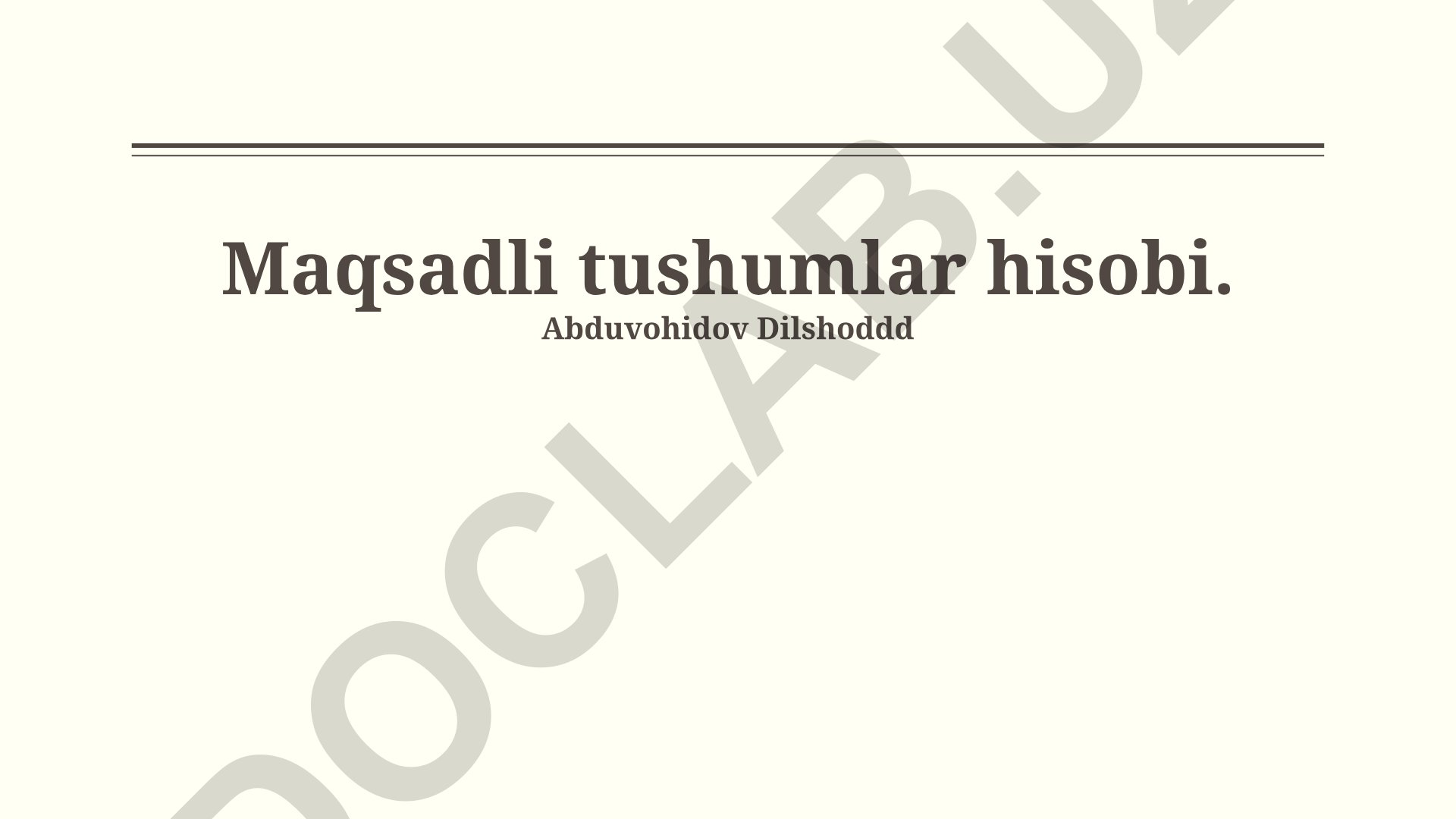 Maqsadli tushumlar hisobi
