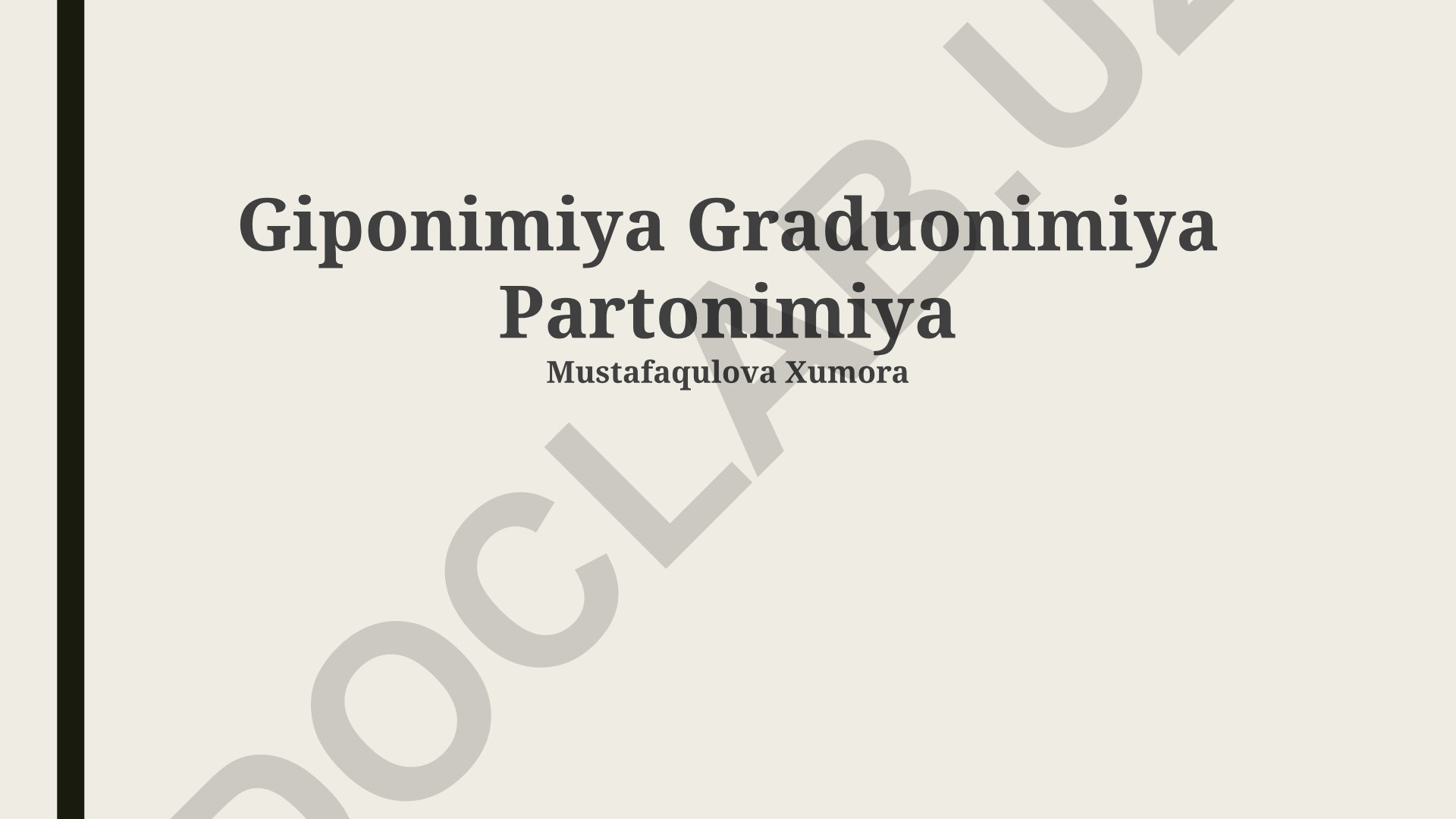 Giperonimiya, giponimiya va meronimiya tushunchalari