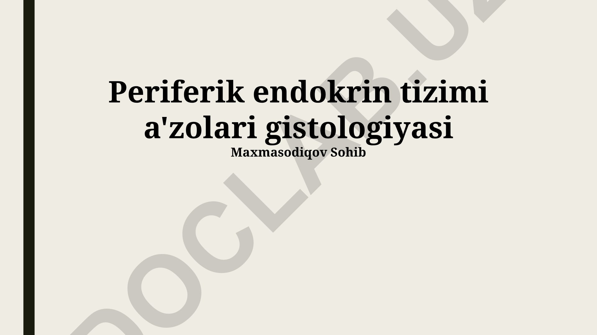 Periferik endokrin tizimi a'zolari gistologiyasi