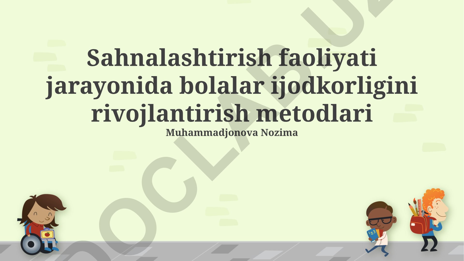 Sahnalashtirish faoliyati jarayonida bolalar ijodkorligini rivojlantirish metodlari